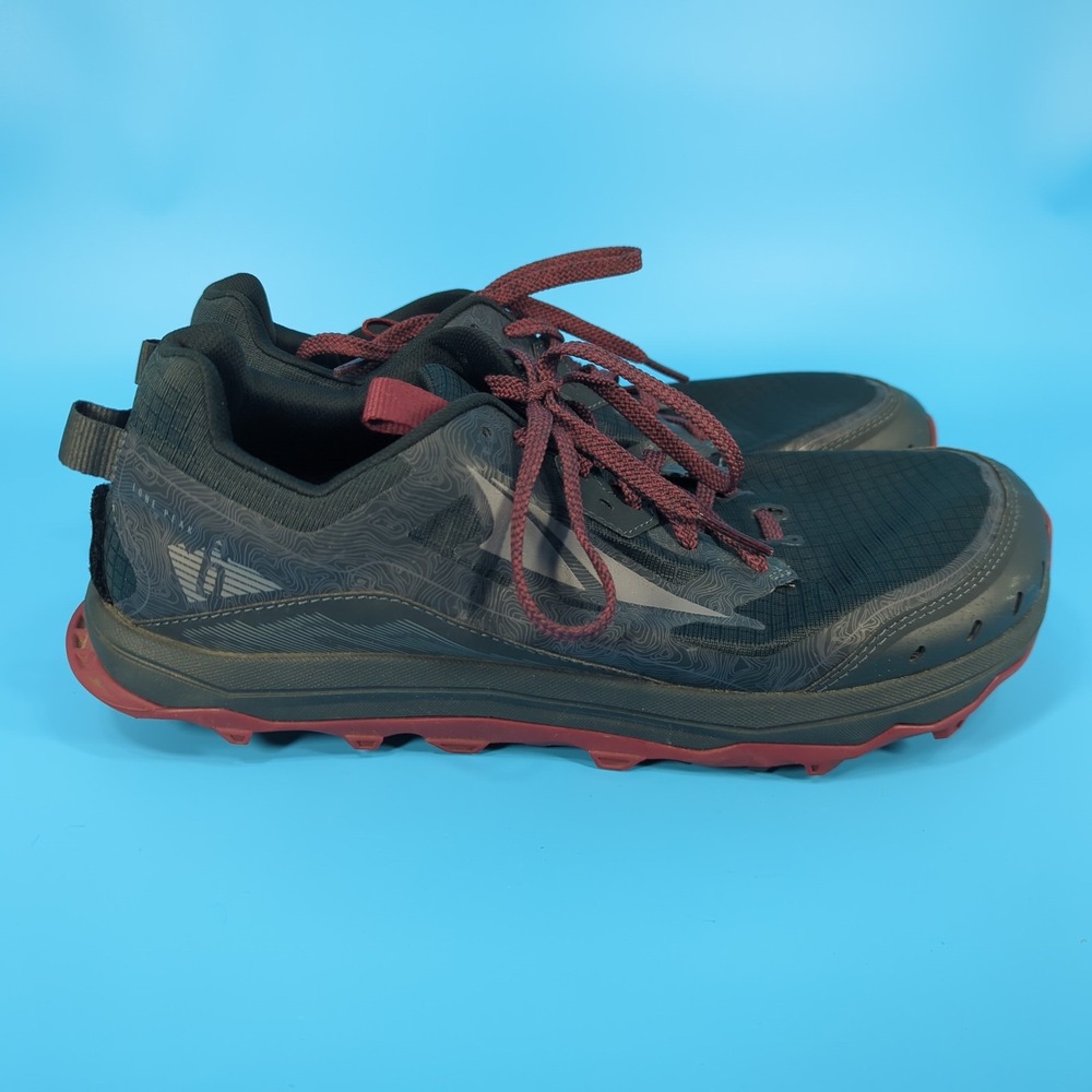 Altra Lone Peak 6 Mens 11 Black Red Trail Running Shoes AL0A547L020